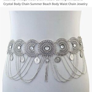Silver Coin Waist Chain Jewelry